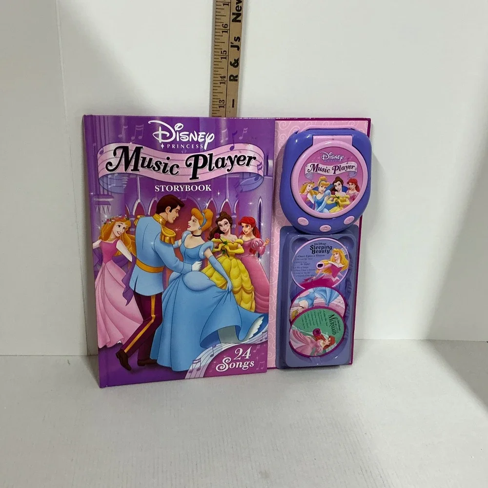Disney Vintage Music Player Storybook 24 Songs 4 Discs 2004 Princess Stories OS